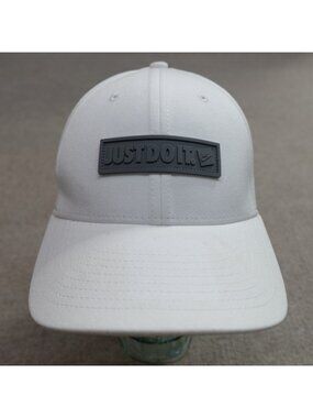 Nike Hat White Dri-Fit Strapback Legacy 91 Just Do It Spellout CW6227-100